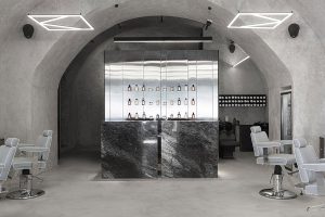 طراحی داخلی آرایشگاه مردانه