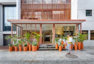 طراحی نمای بیرونی رستوران مدرن
