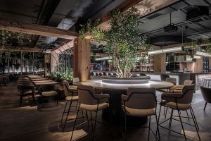 نمونه طراحی کافی شاپ به سبک صنعتی