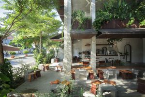 طراحی کافی شاپ در فضای باز